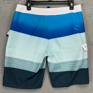Rip Curl Swim Trunks‎ Mens 32 Blue Green Colorblock Drawstring Board Shorts NEW
